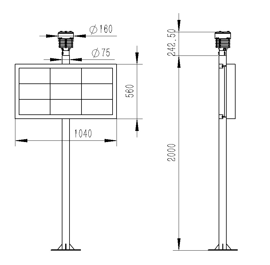 Negative oxygen ion monitoring station